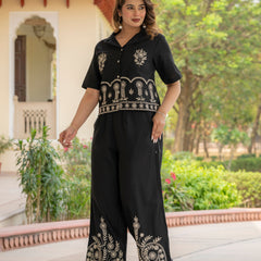 Cotton Embroidered Co-ords Set