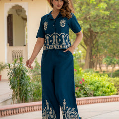Cotton Embroidered Co-ords Set