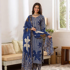 Printed Cotton Kurta Set with Dupatta