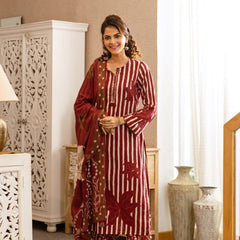 Printed Cotton Kurta Set with Dupatta
