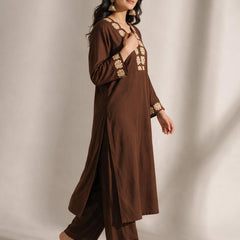 Embroidered Cotton Straight Kurta Set